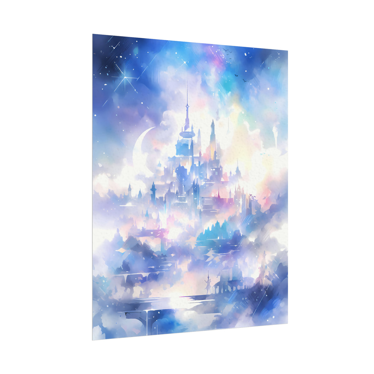 Kingdom of the Moonchildren - Anime Watercolor Poster