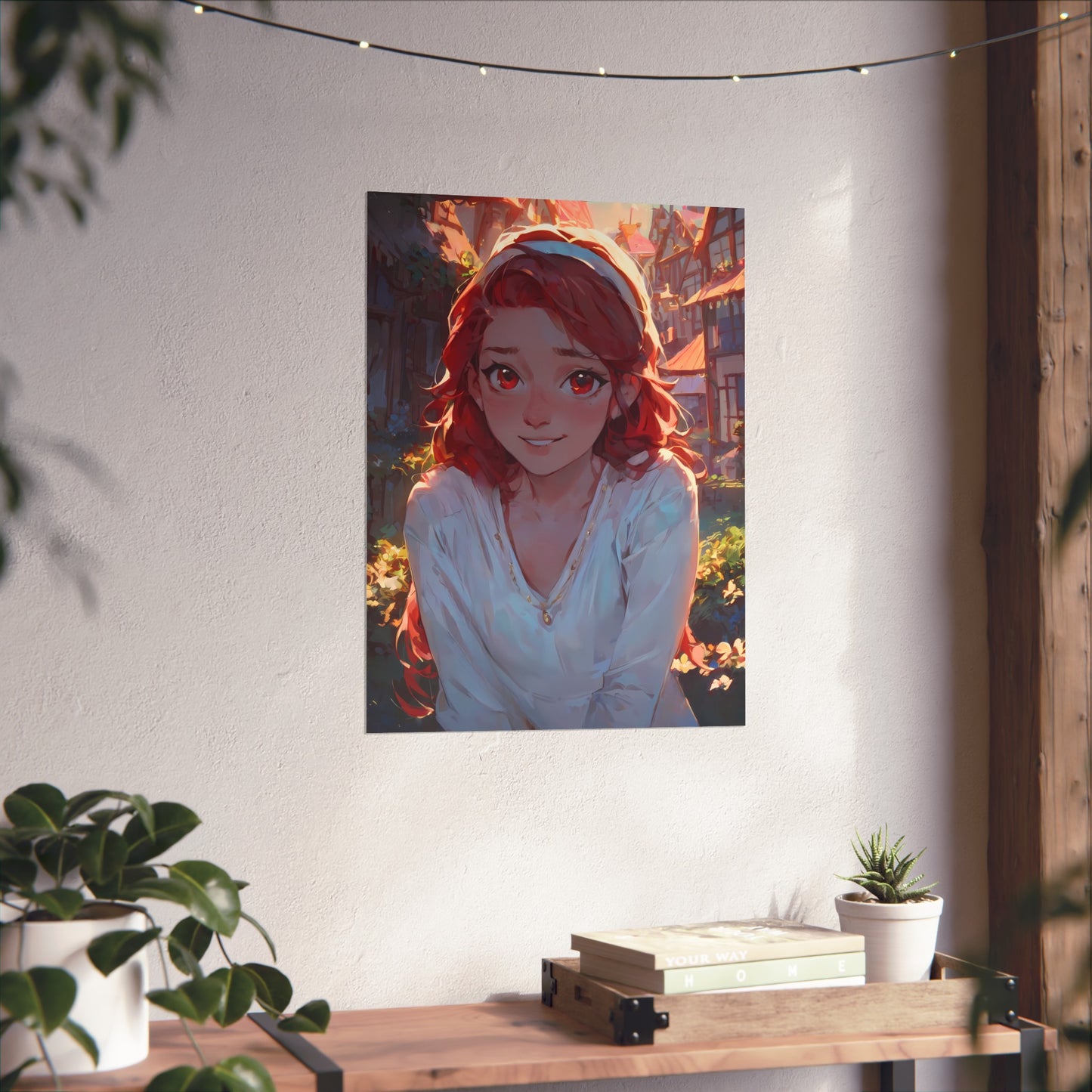 Autumn Visits Dahlii - Cute Anime Girl Poster