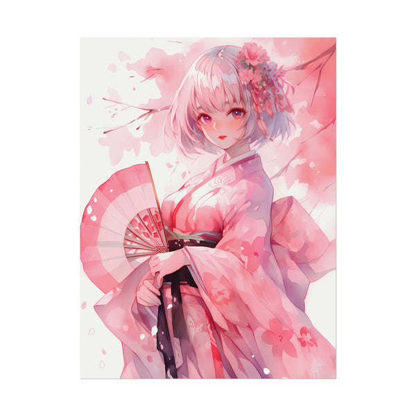 Blossom Festival - Watercolor Anime Poster
