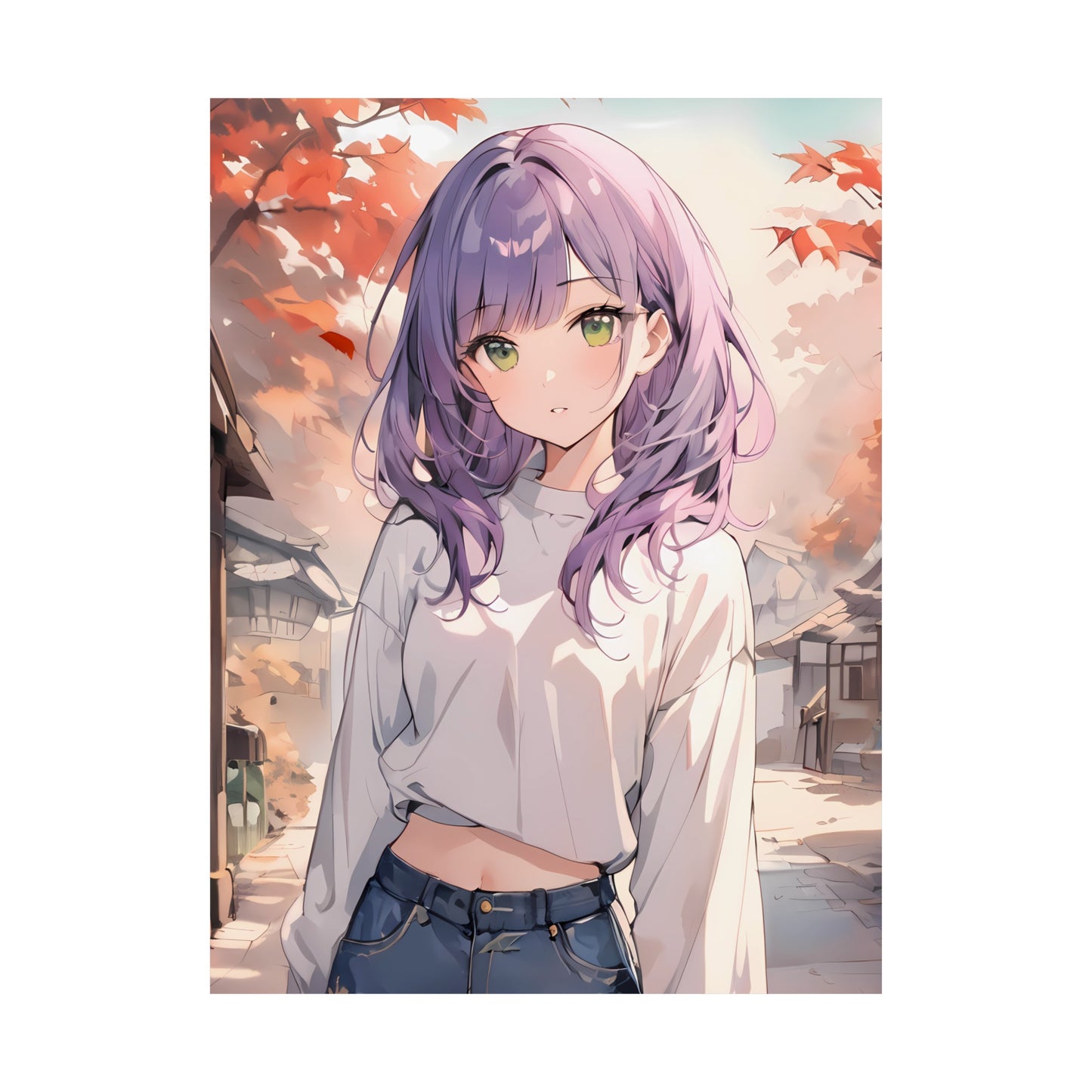 October Stories - Cute Anime Girl Poster