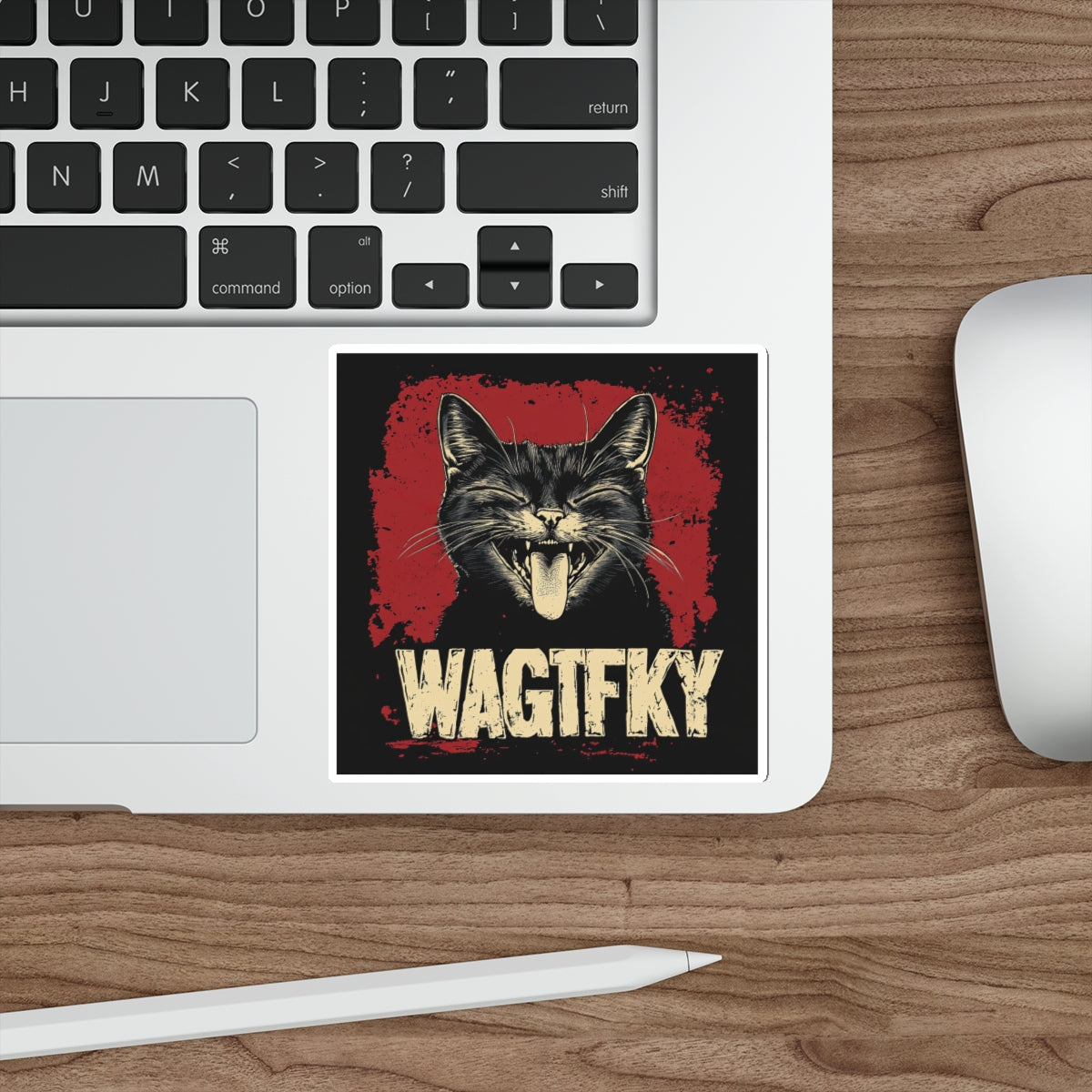 WAGTFKY Cat Die-Cut Sticker