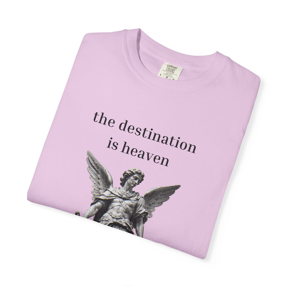 The Destination Is Heaven - Angel Statue Graphic T-Shirt