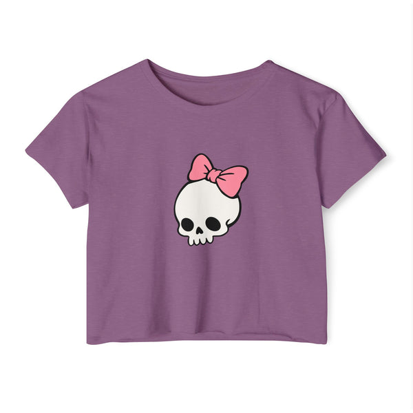 Literally Just a Skull - Pastel Goth Boxy Crop Tee