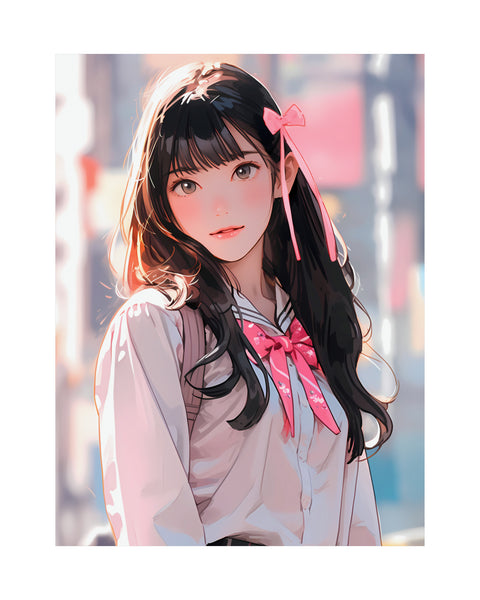 Morning in Harajuku - Anime Girl Poster