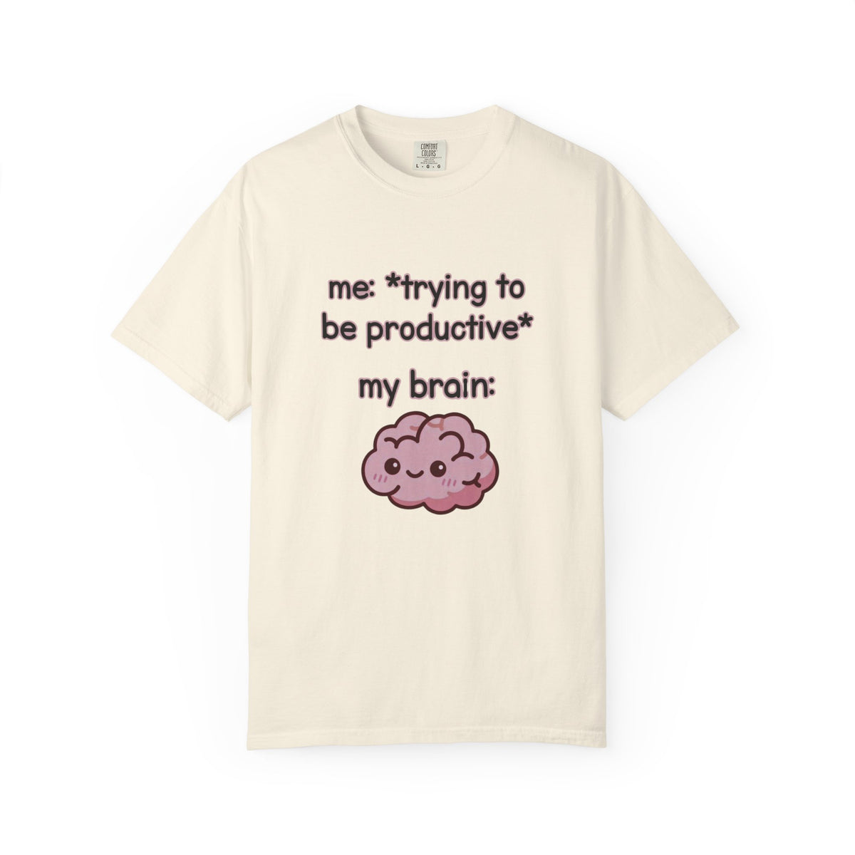 Trying to be Productive - Kawaii Brain Anime T-Shirt