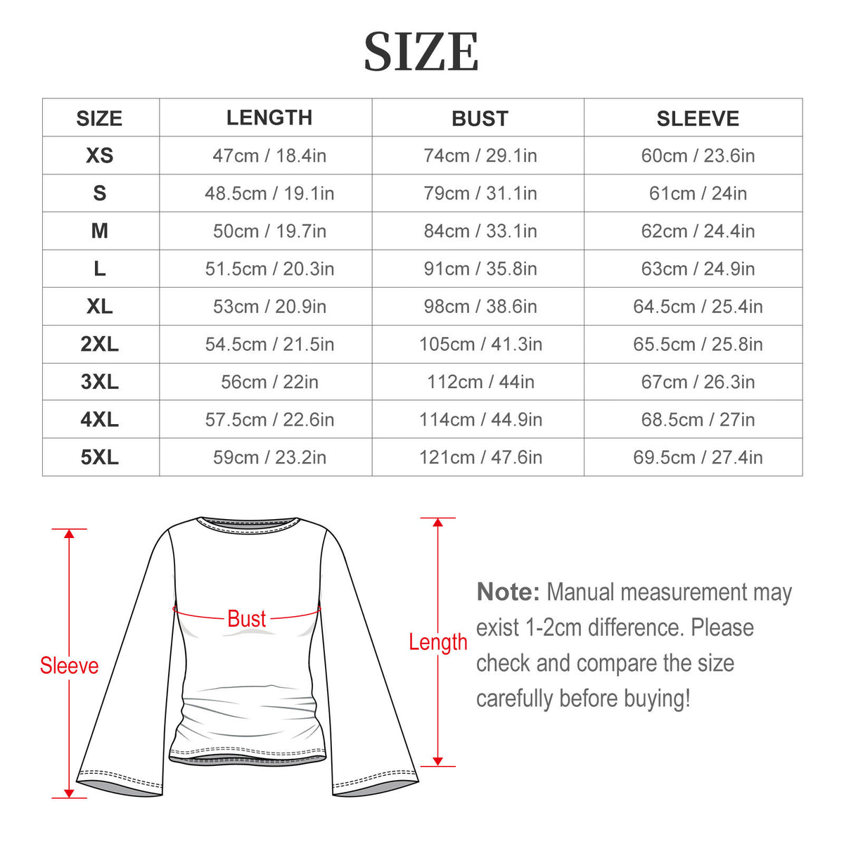 Tropic Skies - Flare Sleeve T-Shirt