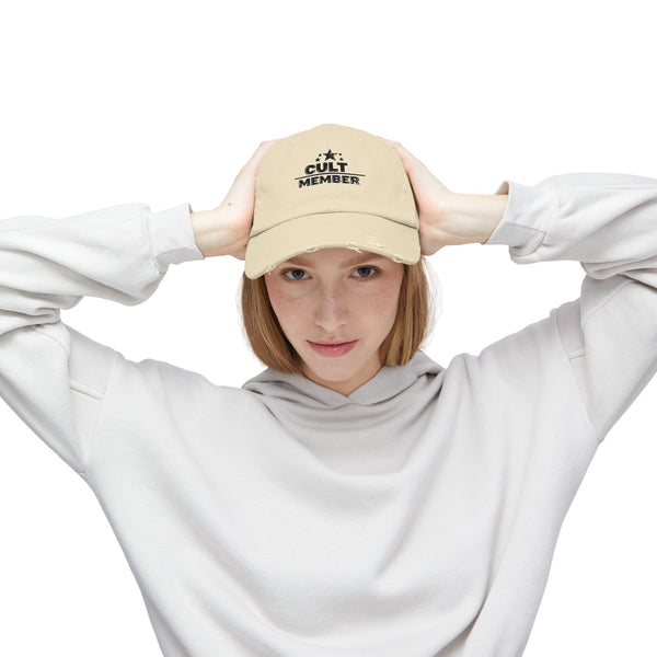 Cult Member - Military Aesthetic Distressed Cap