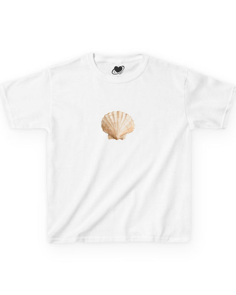 Scallop Shell Art - Vintage Style Cute Baby Tee
