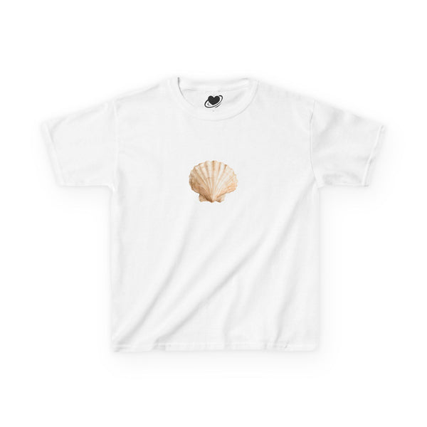 Scallop Shell Art - Vintage Style Cute Baby Tee