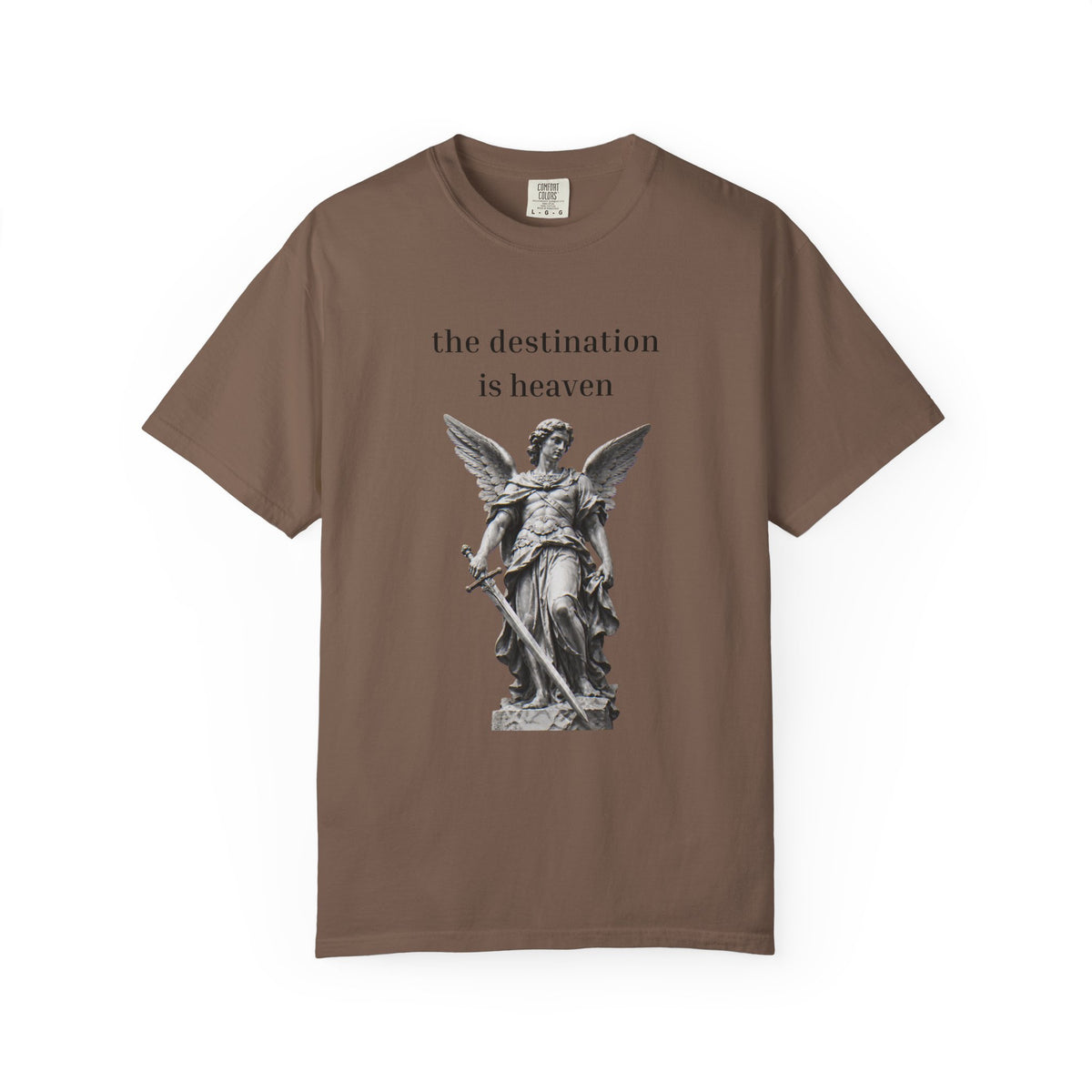 The Destination Is Heaven - Angel Statue Graphic T-Shirt