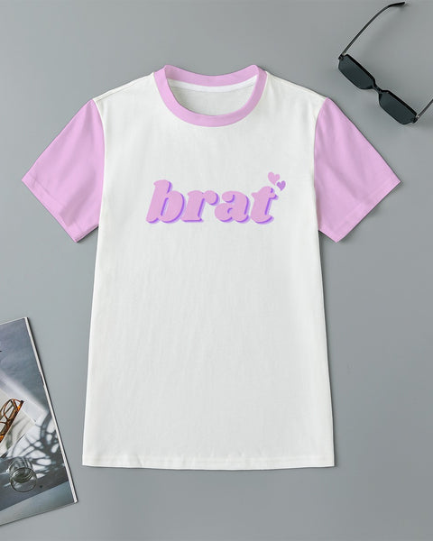 Brat - Y2K Aesthetic Slim Fit Cute Baby Tee