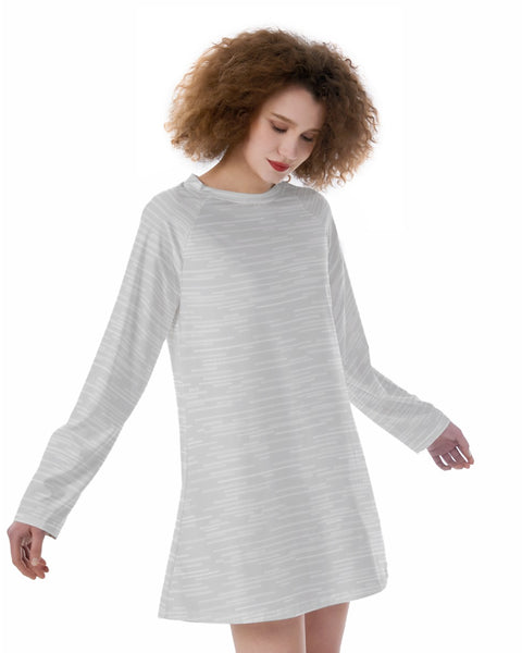 Dove Feathers - Cute Raglan Sleeve Dress