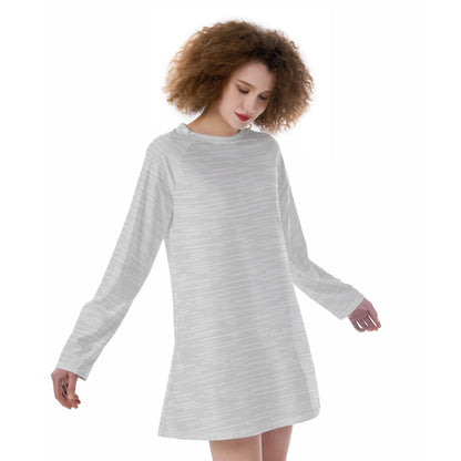 Dove Feathers - Cute Raglan Sleeve Dress