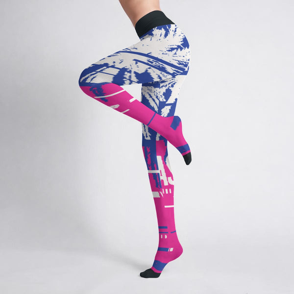 Bubblegum Cyber Rush - Y2K Cyberpunk Anime Tights