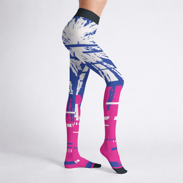 Bubblegum Cyber Rush - Y2K Cyberpunk Anime Tights