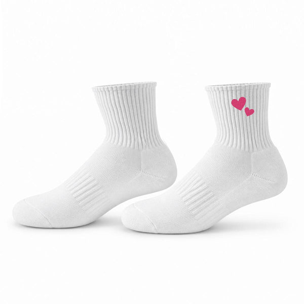 Two Hearts - Cute Embroidered Socks