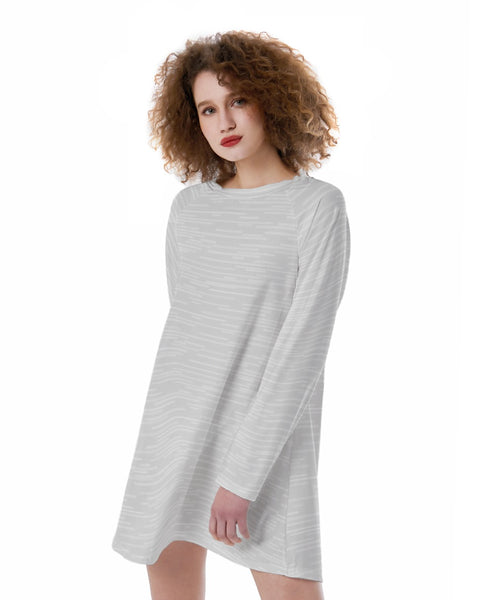 Dove Feathers - Cute Raglan Sleeve Dress