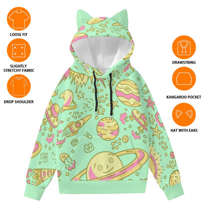 Space Case - Cute Cat Ear Hoodie