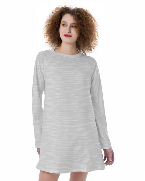 Dove Feathers - Cute Raglan Sleeve Dress