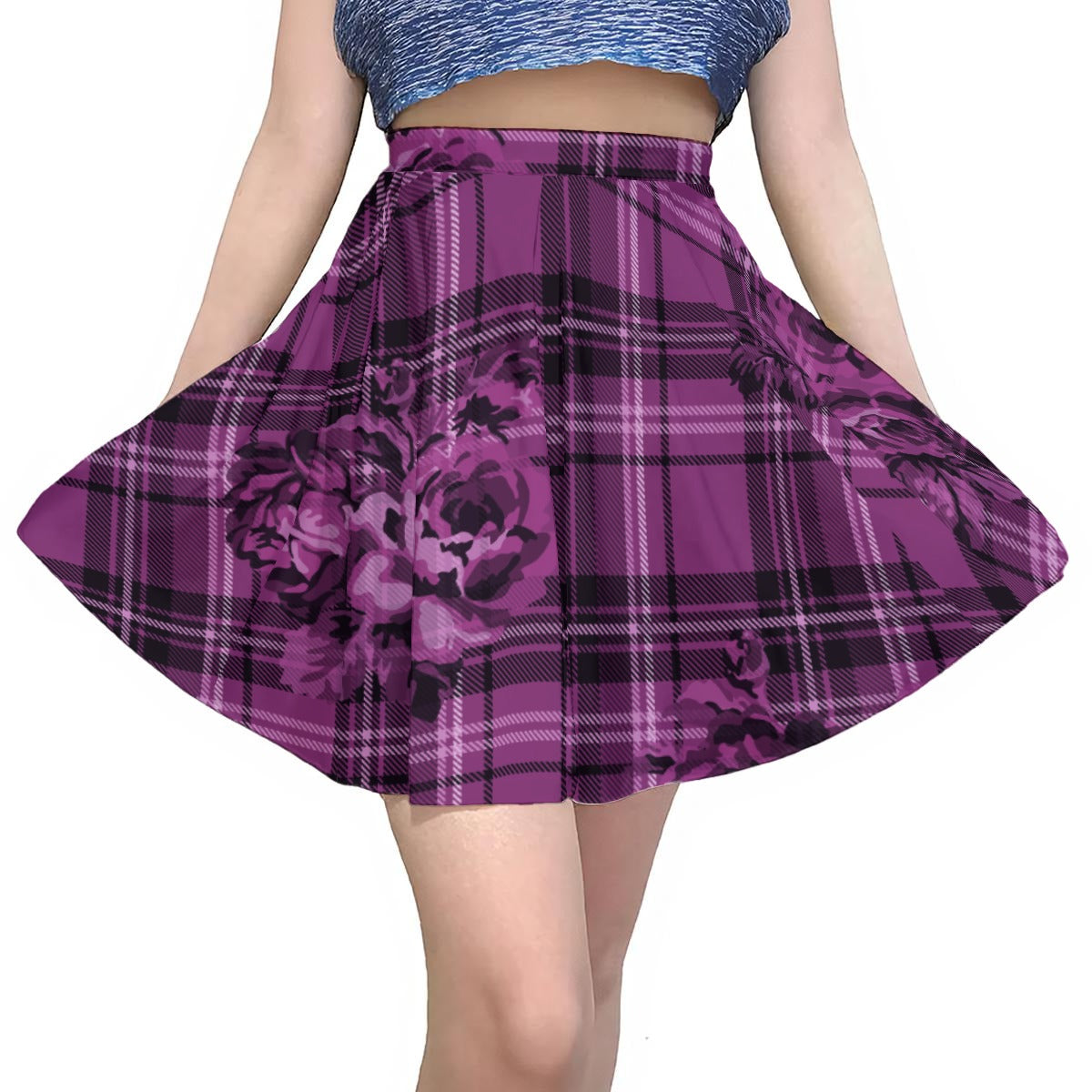 Violet Rose - Plaid Skater Skirt