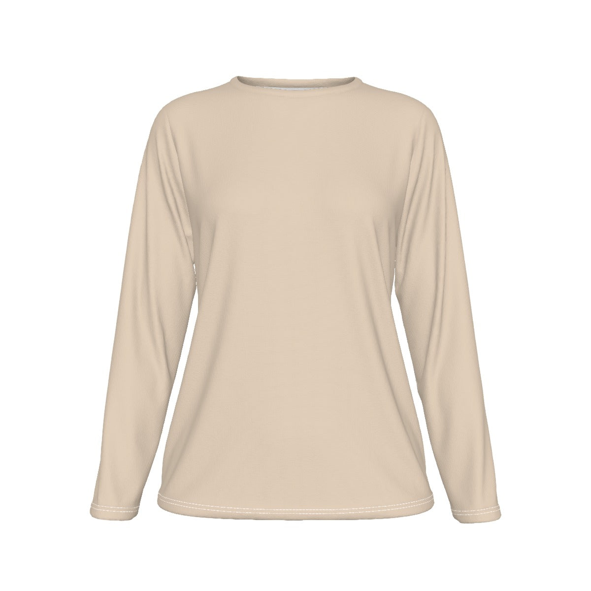 Beige long-sleeve shirt on a white background