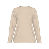 Beige long-sleeve shirt on a white background