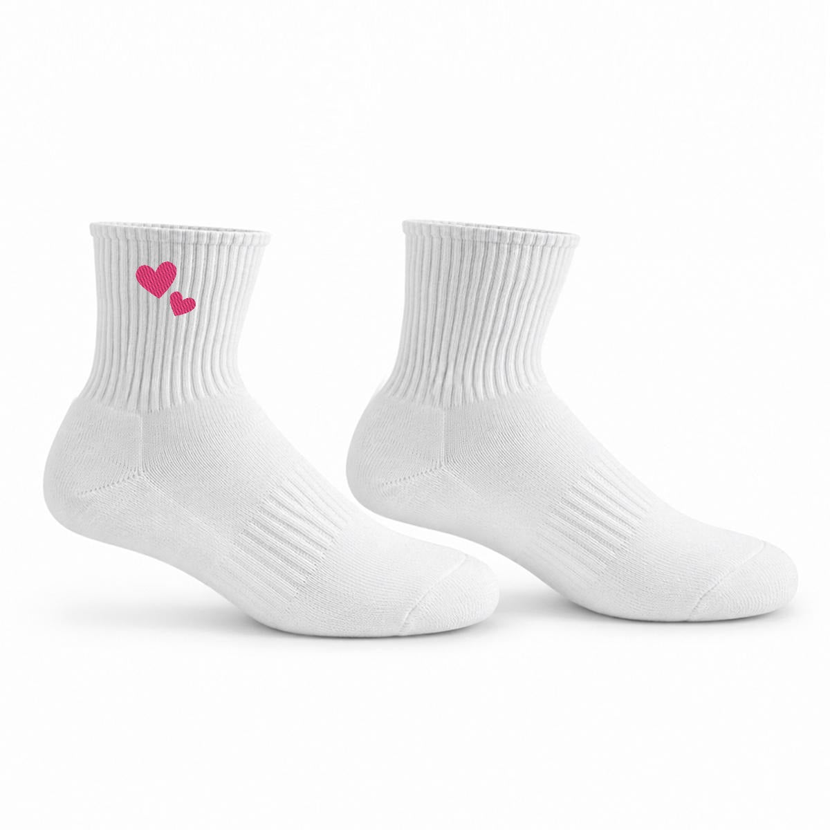 Two Hearts - Cute Embroidered Socks