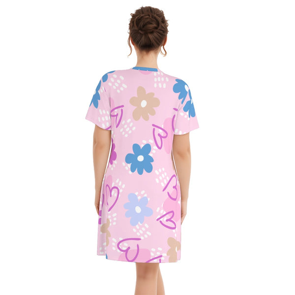 Summer of Love - Cotton V-Neck T-Shirt Dress
