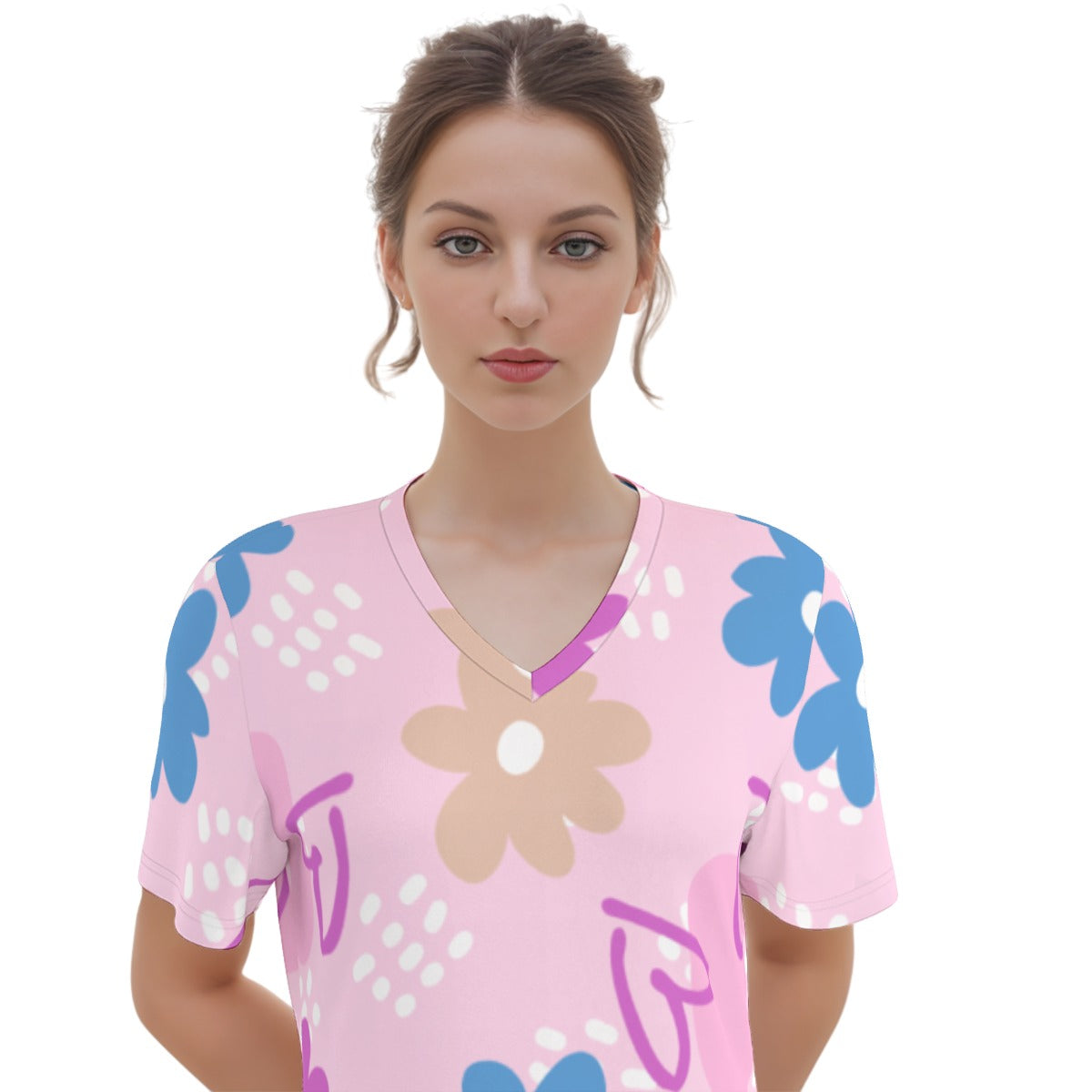 Summer of Love - Cotton V-Neck T-Shirt Dress