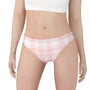 Pastel Pink Plaid - Cute Brief Panties