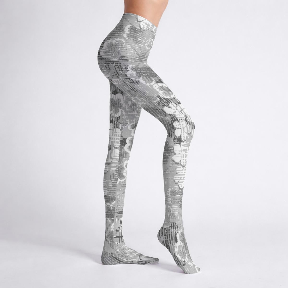 Sakura Monochrome - Manga Line Art Anime Tights