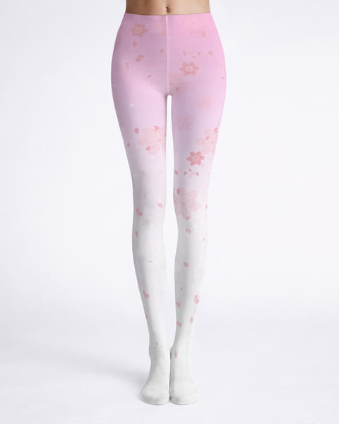 pink and white cherry blossom anime tights