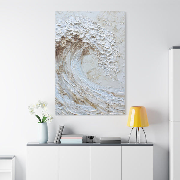 Wave Crest - Textured White Wall Art