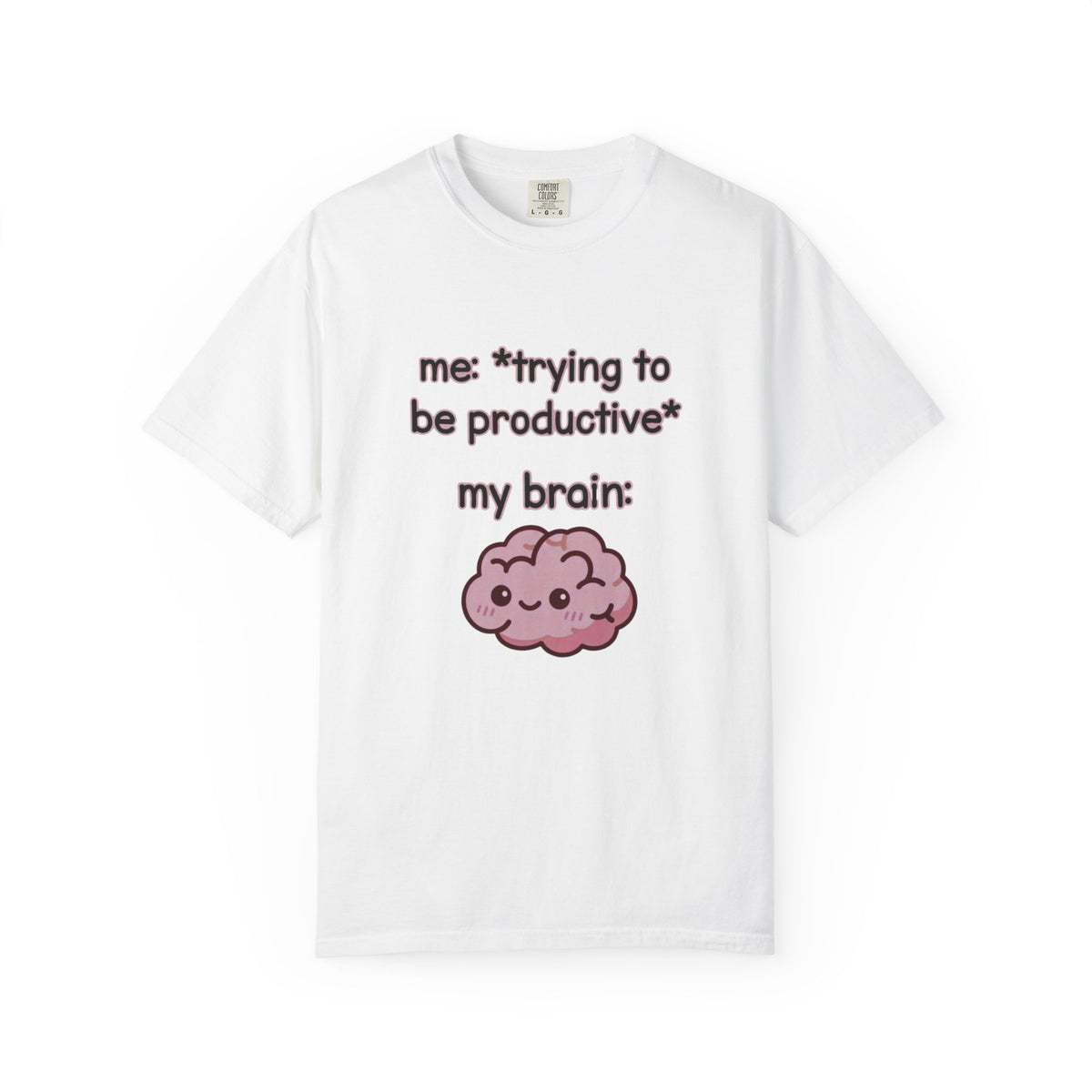 Trying to be Productive - Kawaii Brain Anime T-Shirt
