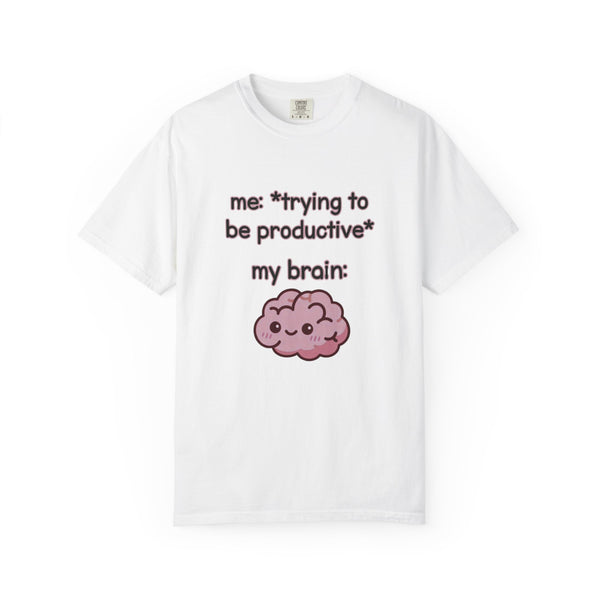 Trying to be Productive - Kawaii Brain Anime T-Shirt