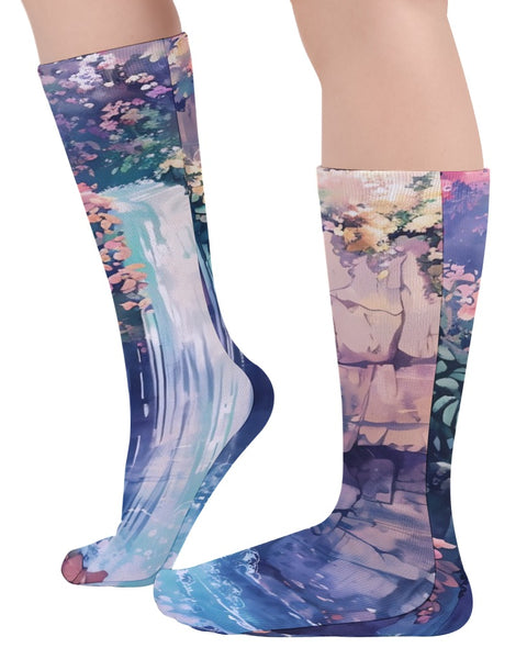 Waterfall Fantasy - Aesthetic Anime Socks