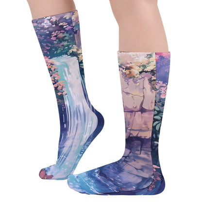 Waterfall Fantasy - Aesthetic Anime Socks