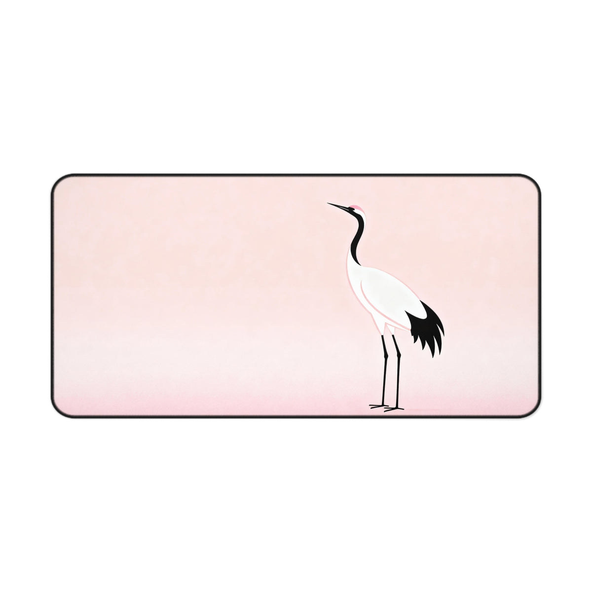 Japanese Crane Desk Mat With Minimalist Theme