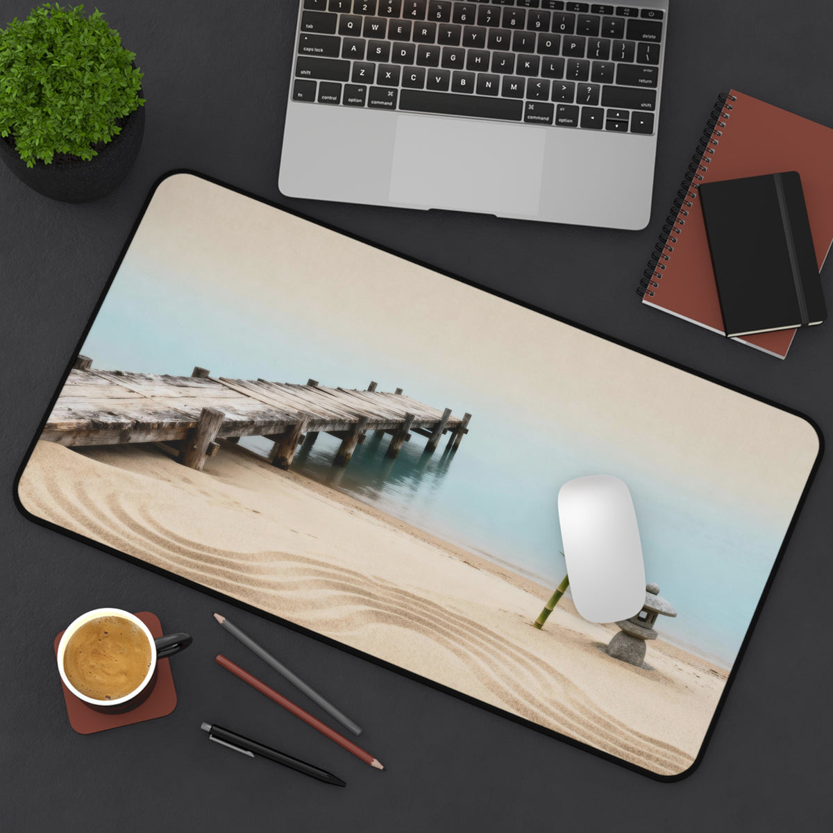 Zen Beach - Aesthetic Japanese Desk Mat