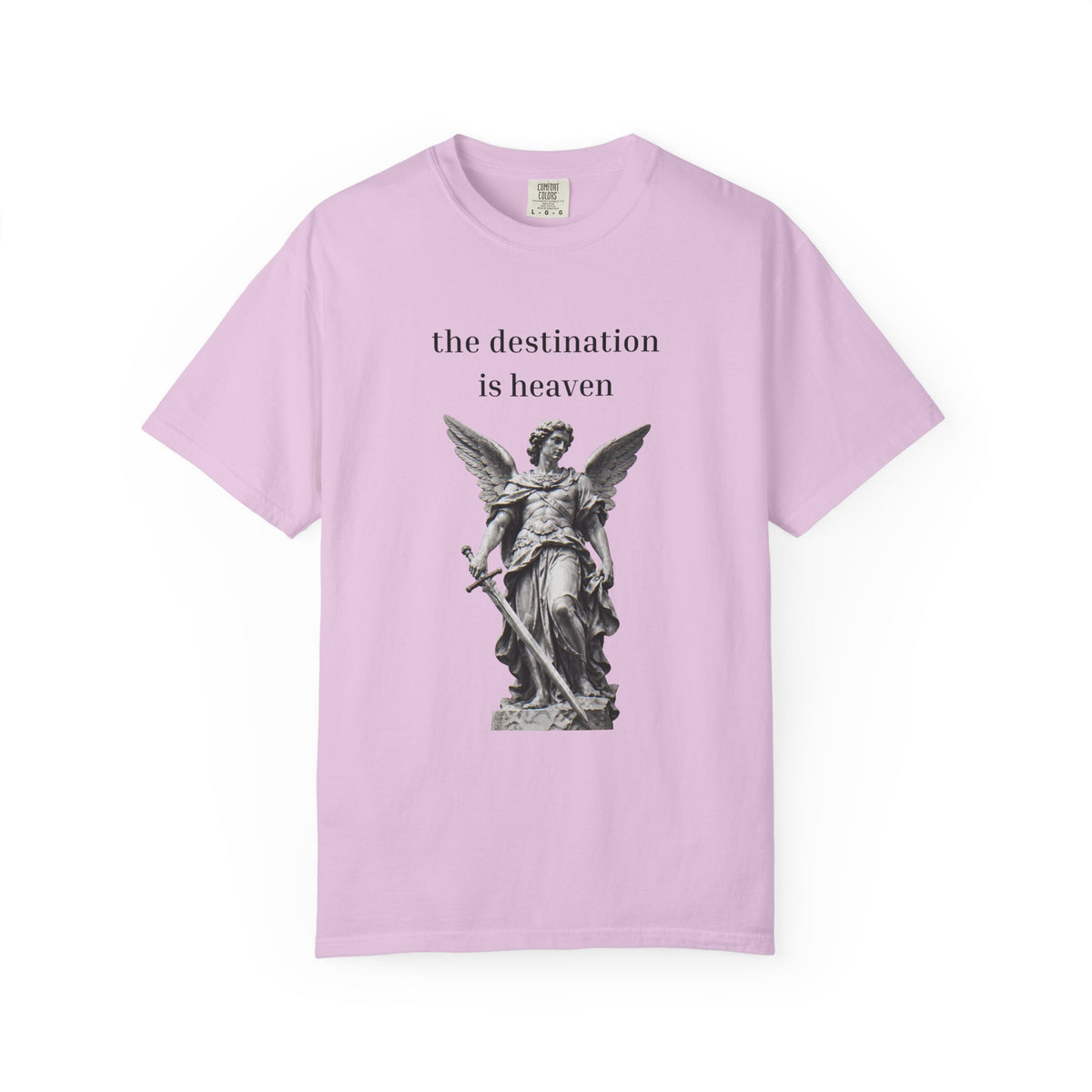 The Destination Is Heaven - Angel Statue Graphic T-Shirt