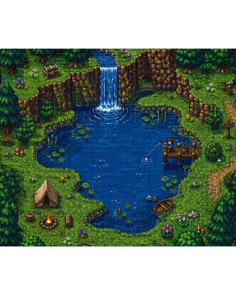 Pinewood Hollow – 2000 Piece Retro Pixel-Art Puzzle