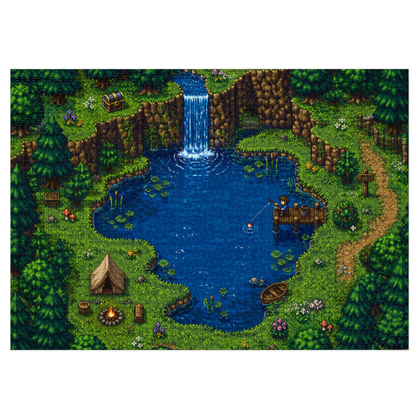 Pinewood Hollow – 2000 Piece Retro Pixel-Art Puzzle