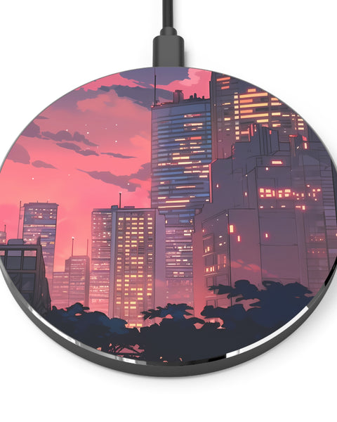 Aesthetic City Anime Wireless Charger