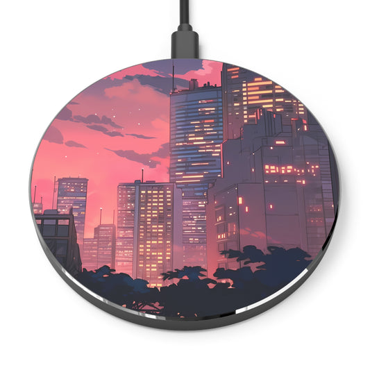 Aesthetic City Anime Wireless Charger