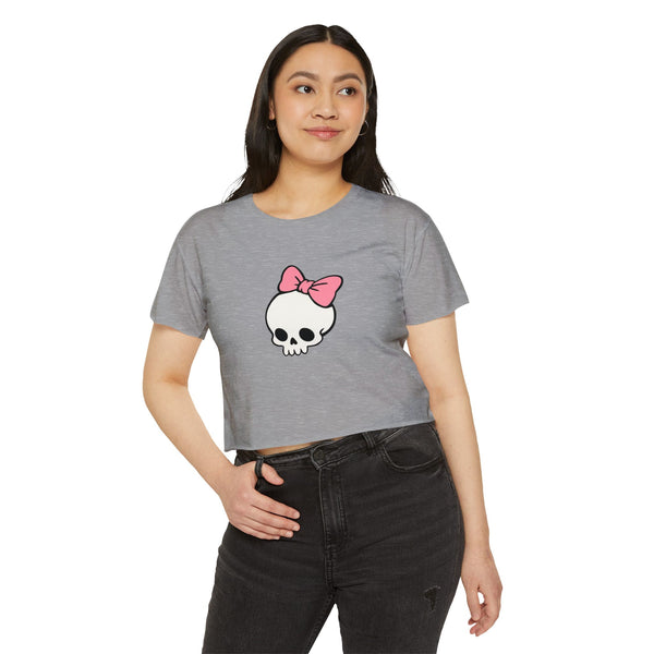Literally Just a Skull - Pastel Goth Boxy Crop Tee