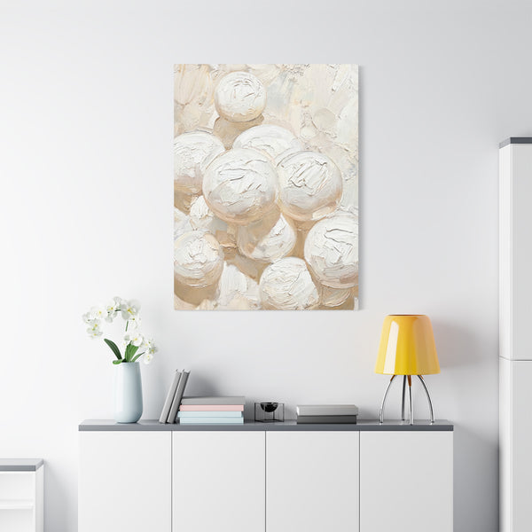 Silk Spheres - Abstract White Wall Art