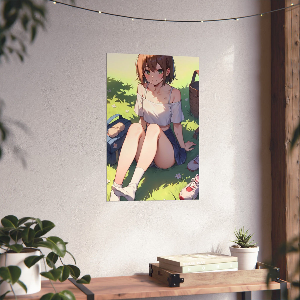 Picnic Lunch - Cute Anime Girl Poster
