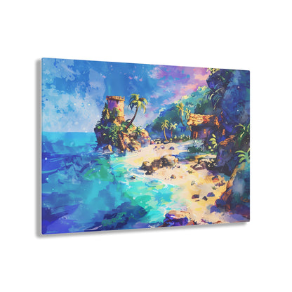 The Cove - Watercolor Glass Wall Art