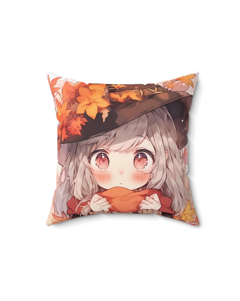 Fall Spirit - Cute Anime Throw Pillow
