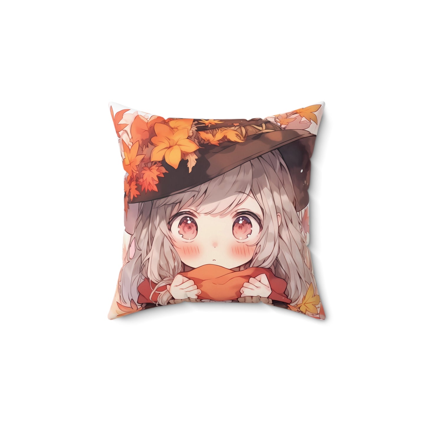 Fall Spirit - Cute Anime Throw Pillow